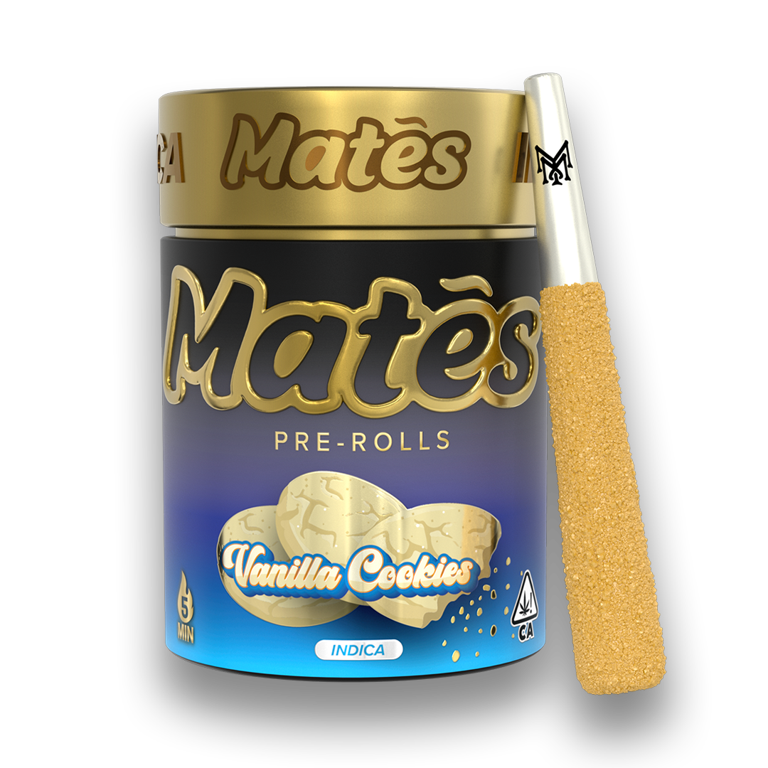 Vanilla Cookies mates, muha mates, muha meds mates, mates pre rolls, muha mates pre rolls, muha pre rolls, infused mini joint, infused mini joints, muha meds flavors, muha meds thc percentage, muhas flavors,