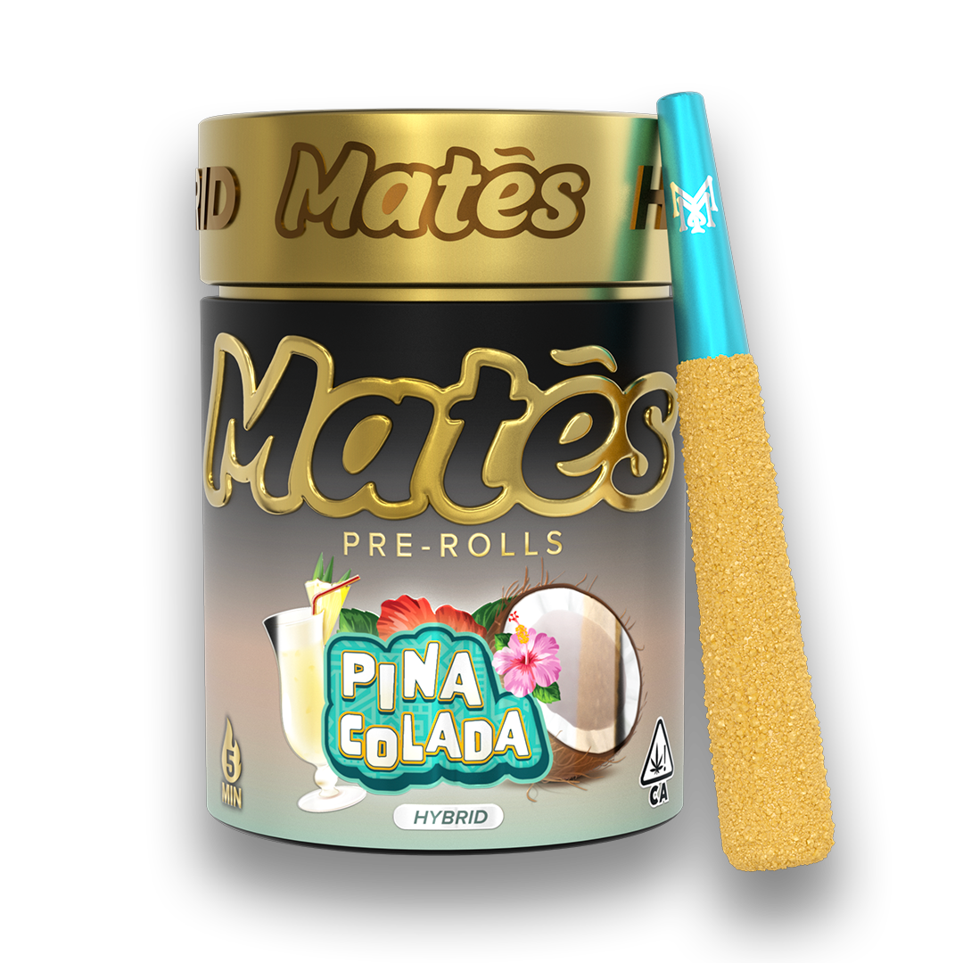 Pina Colada mates, muha mates, muha meds mates, mates pre rolls, muha mates pre rolls, muha pre rolls, infused mini joint, infused mini joints, muha meds flavors, muha meds thc percentage, muhas flavors,