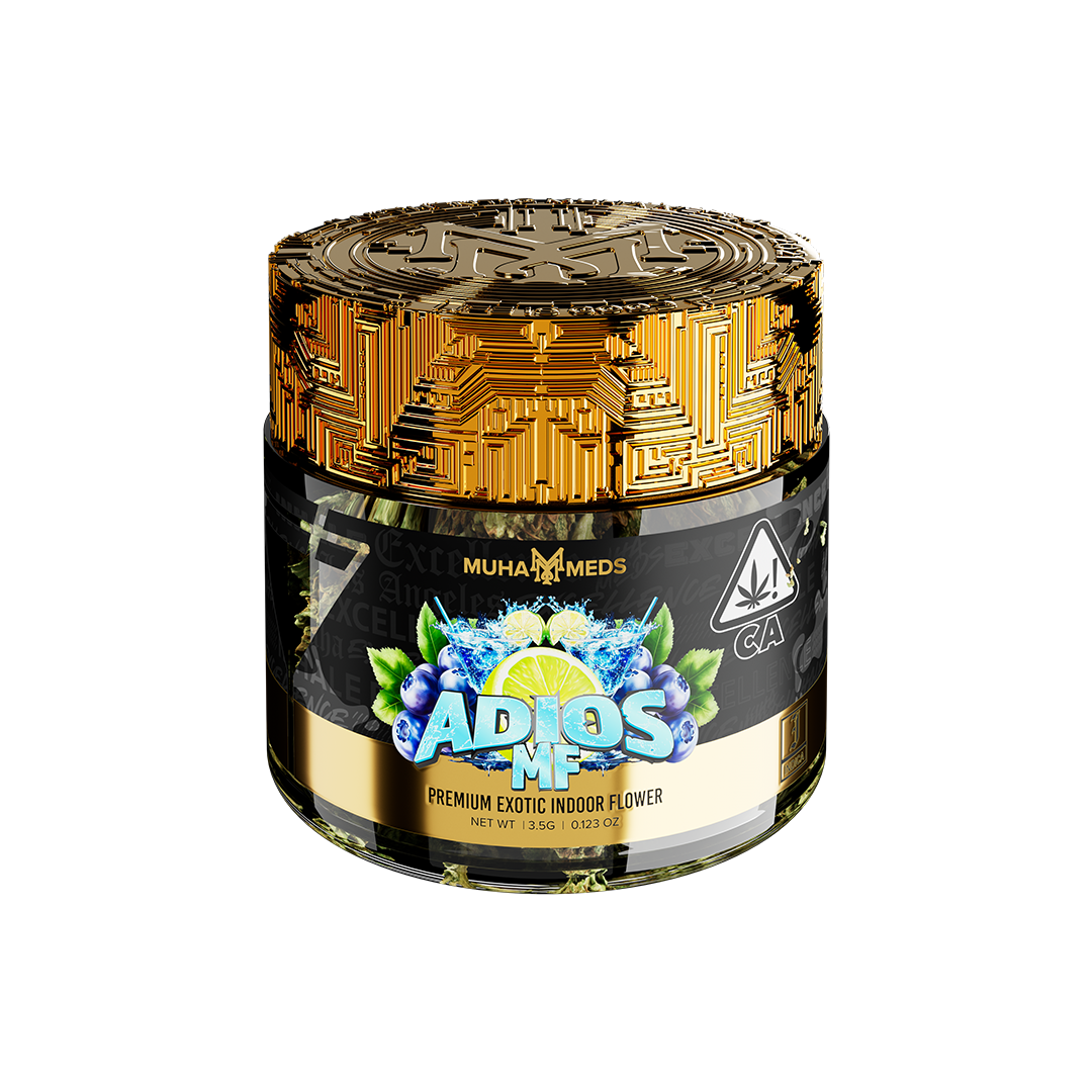 Adios MF muha meds flower, muha meds flower, muha meds thca, muha meds 3.5, muha meds indica, indica flower black,