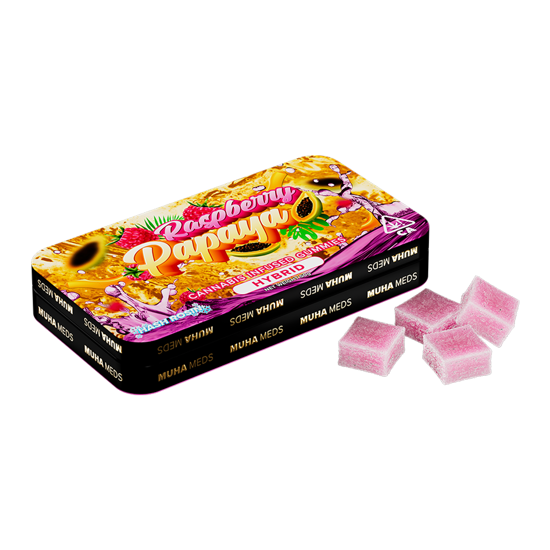 Raspberry Papaya, muha meds edibles, muha meds gummies, muha edibles, muha gummies, muha med gummies,