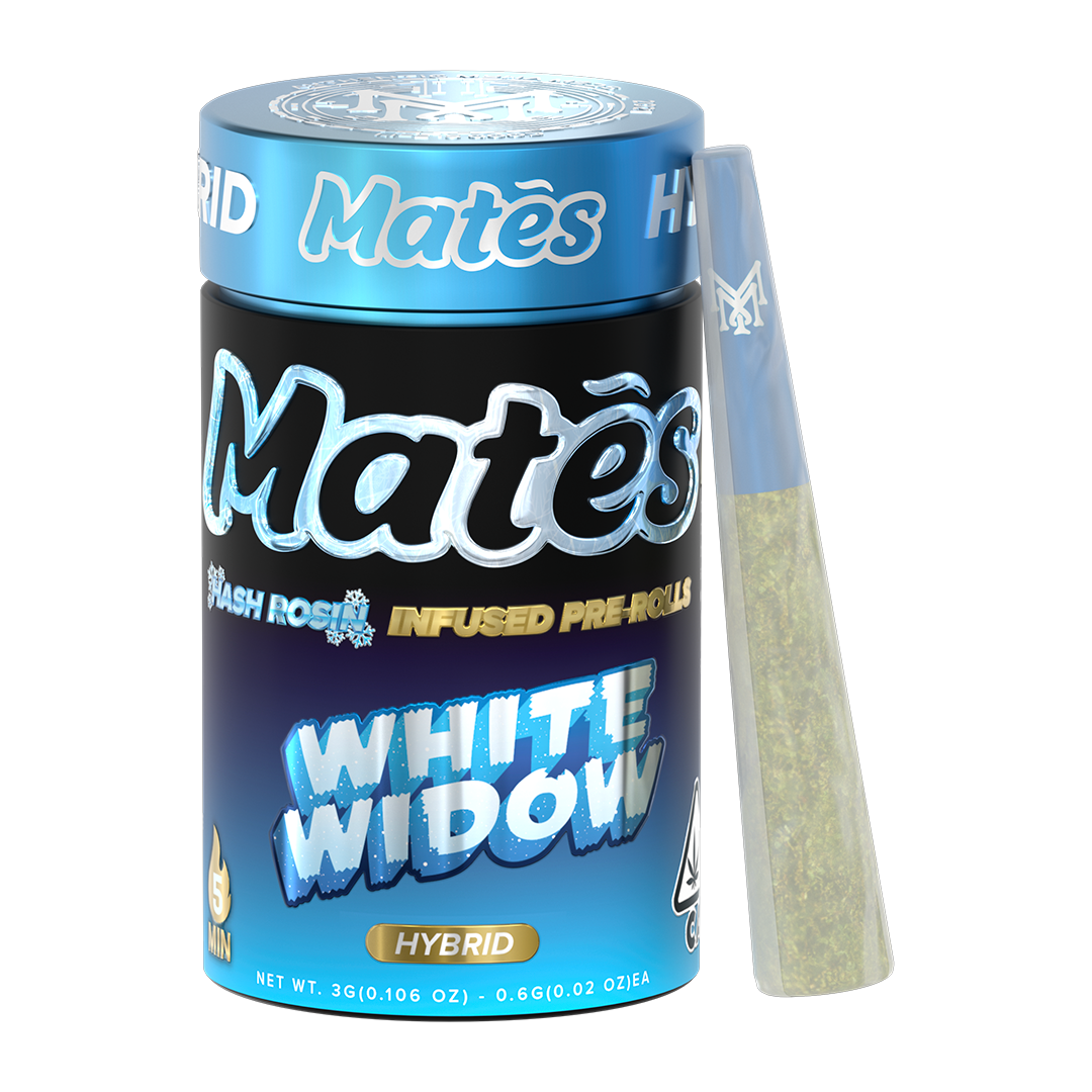 White Widow mates, muha mates, muha meds mates, mates pre rolls, muha mates pre rolls, muha pre rolls, infused mini joint, infused mini joints, muha meds flavors, muha meds thc percentage, muhas flavors,